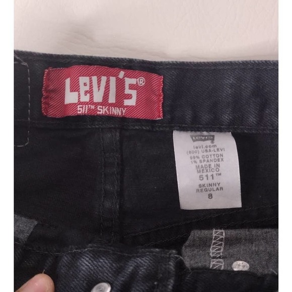 LEVIS 511 Skinny Regular Size 8 Boys W24 L22 - Picture 3 of 4